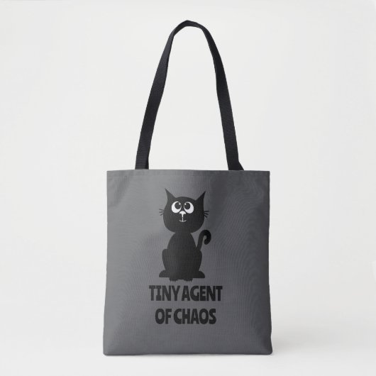 小さな混沌の黒猫トートバッグ トートバッグ (正面)