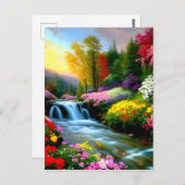 小さな滝に特別な何かがあるf ポストカード (正面/裏面)