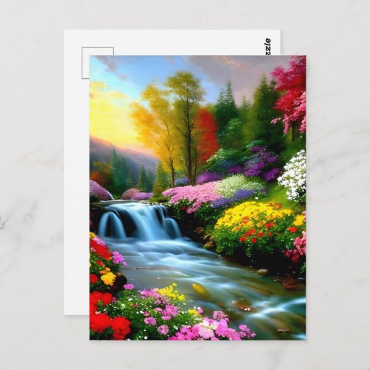 小さな滝に特別な何かがあるf ポストカード (正面/裏面)