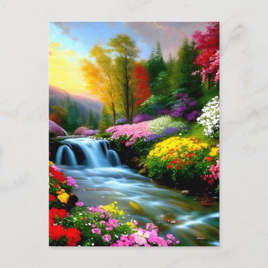 小さな滝に特別な何かがあるf ポストカード (正面)