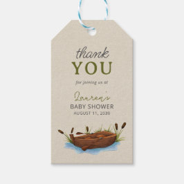 小さな漁師ありがとうスクリプト赤ちゃんシャワー ギフトタグ