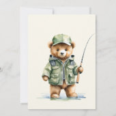 小さな漁師がやってくる!クマの赤ちゃん歓迎会 招待状 (裏面)