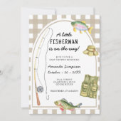 小さな漁師がやってくる！ベイビーシャワー 招待状 (正面)