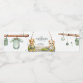 小さな漁師が喜びの赤ちゃんシャワーを浴びている ペットボトルラベル (シングルラベル)