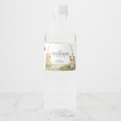 小さな漁師が喜びの赤ちゃんシャワーを浴びている ペットボトルラベル (正面)