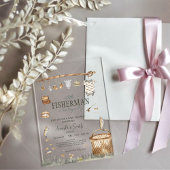 小さな漁師が喜びの赤ん坊のシャワーを浴びる アクリル招待状