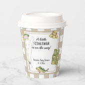 小さな漁師が赤ちゃんシャワーの途中にある 紙コップ (正面)