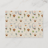 小さな漁師が赤ちゃんシャワー用の本を書く エンクロージャーカード (裏面)