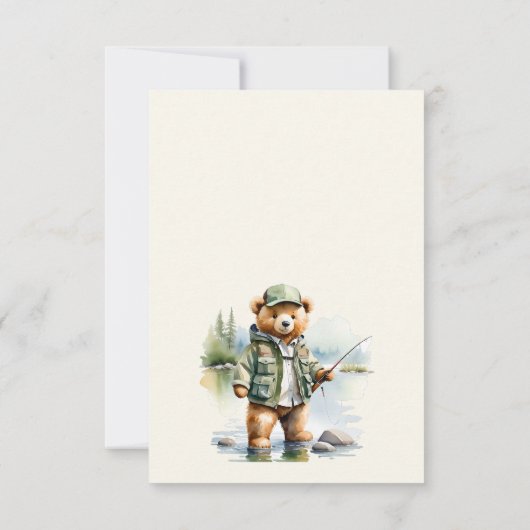 小さな漁師が赤ん坊のシャワーを途中にある サンキューカード (裏面)