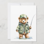 小さな漁師が途中で赤ちゃんシャワーを浴びる 招待状 (裏面)