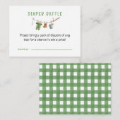 小さな漁師のベビーおむつラッフル エンクロージャーカード (正面/裏面)