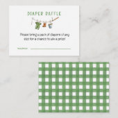 小さな漁師のベビーおむつラッフル エンクロージャーカード (正面/裏面)