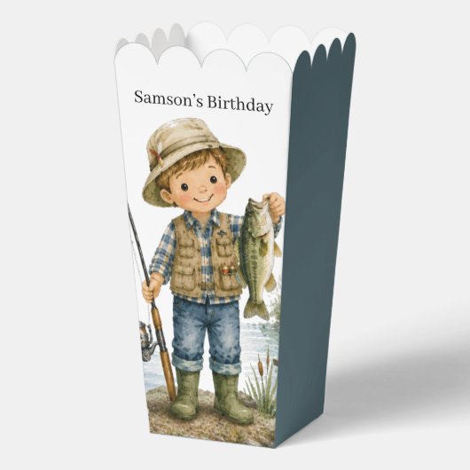 小さな漁師の少年 誕生日パーティー フェイバーボックス (正面)