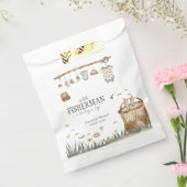 小さな漁師の水の色の赤ちゃんシャワー フェイバーバッグ (封をした状態)