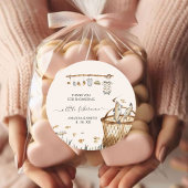 小さな漁師の水の色の赤ちゃんシャワー ラウンドシール