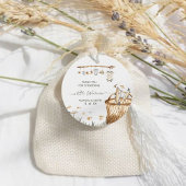 小さな漁師の水の色の赤ちゃんシャワー ラウンドシール