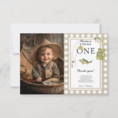 小さな漁師の誕生日パーティー サンキューカード (正面)