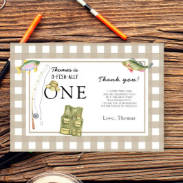 小さな漁師の誕生日パーティー サンキューカード