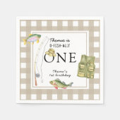 小さな漁師の誕生日パーティー スタンダードカクテルナプキン (正面)