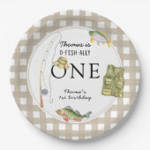 小さな漁師の誕生日パーティー ペーパープレート (正面)