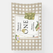 小さな漁師の誕生日パーティー 横断幕 (縦)