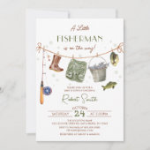 小さな漁師の赤ちゃんシャワー招待状 招待状 (正面)