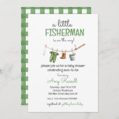 小さな漁師の赤ちゃんシャワー招待状 招待状 (正面/裏面)