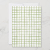 小さな漁師の釣り物干しベビーシャワー 招待状 (裏面)