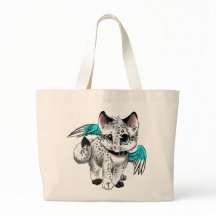 小さな漫画のエンジェル猫