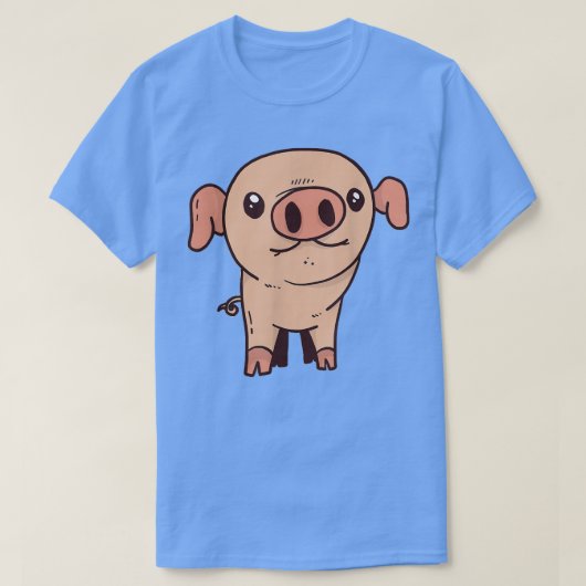小さな漫画の豚私かわいい豚i子供の豚 tシャツ (デザイン正面)