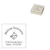 小さな漫画の鳥のアーチのアドレス ラバースタンプ (押印)