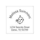 小さな漫画の鳥のアーチのアドレス ラバースタンプ (インプリント)