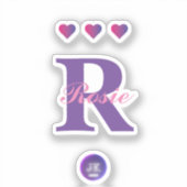 小さな澄んビニールのシールMonogram名JK 2022 シール (正面)