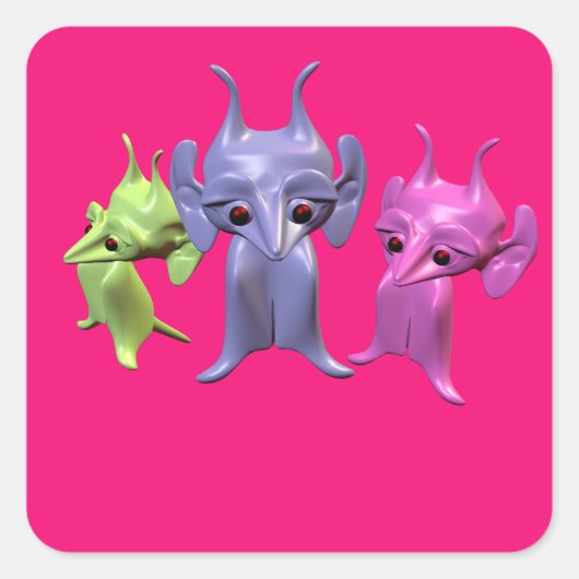 小さな火星人 スクエアシール (正面)