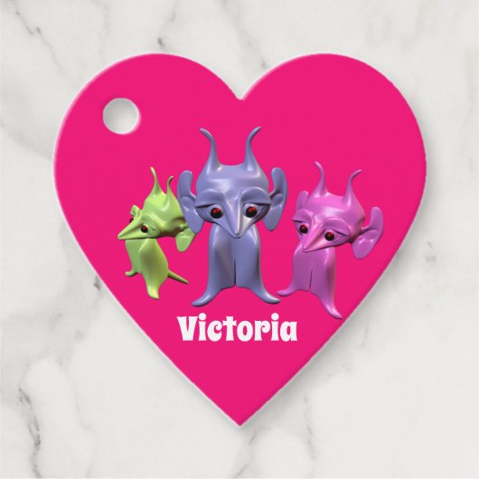 小さな火星人、パーソナライズされた子供のために。 フェイバータグ (正面)