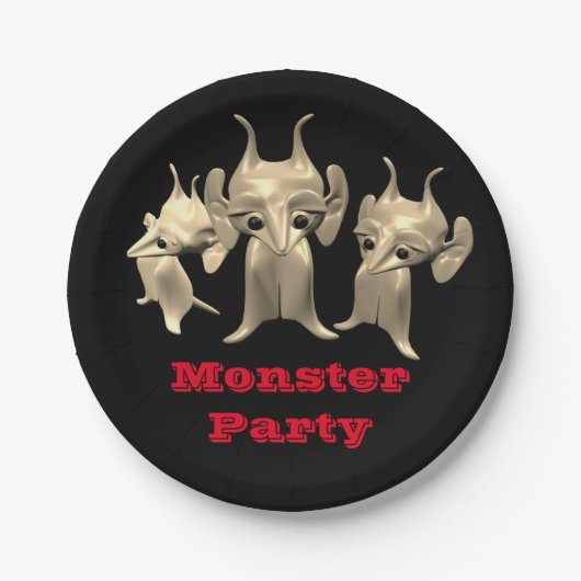 小さな火星人、パーソナライズされた子供のために。 ペーパープレート (正面)