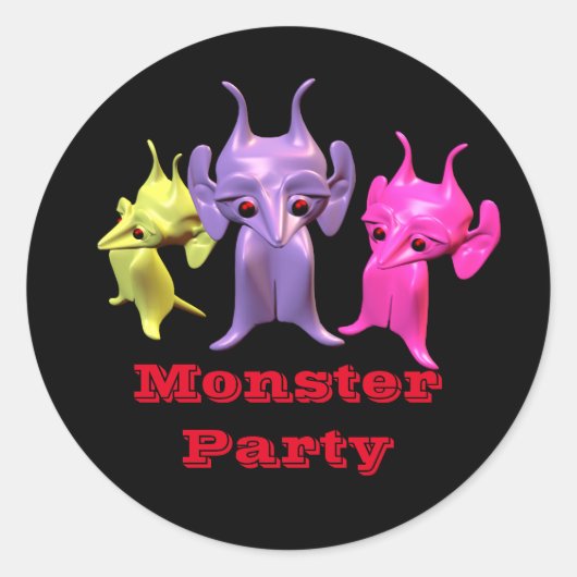 小さな火星人、パーソナライズされた子供のために。 ラウンドシール (正面)