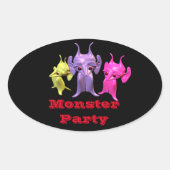 小さな火星人、パーソナライズされた子供のために。 楕円形シール (正面)