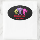 小さな火星人、パーソナライズされた子供のために。 楕円形シール (バッグ)