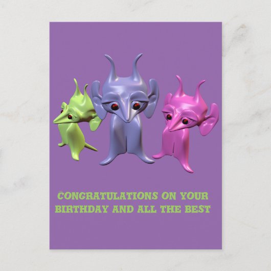 小さな火星人 ポストカード (正面)