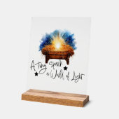 小さな火花がライトマンガーのクリスマスの世界 アクリルサイン (傾斜)