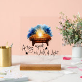 小さな火花がライトマンガーのクリスマスの世界 アクリルサイン (ウェディング)