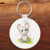 小さな灰色のネズミ キーホルダー (正面)