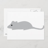 小さな灰色のネズミ ポストカード (正面/裏面)