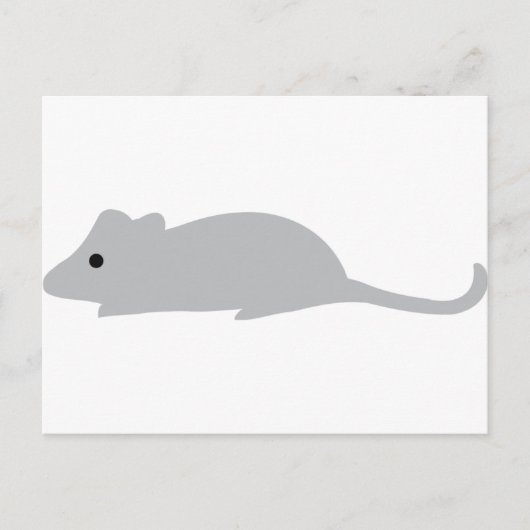小さな灰色のネズミ ポストカード (正面)