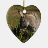 小さな灰色のロバw / wilflowers セラミックオーナメント (右)