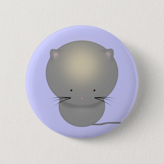 小さな灰色の子猫 ピンバックボタン 缶バッジ (正面)