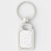 小さな点をたくさん持つ白い背景 キーホルダー (正面)