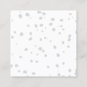小さな点をたくさん持つ白い背景 コーリングカード (裏面)