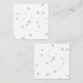 小さな点をたくさん持つ白い背景 予約カード (正面/裏面)